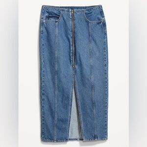 Old Navy Midrise Jean Denim Zipper Maxi Skirt - Size 2